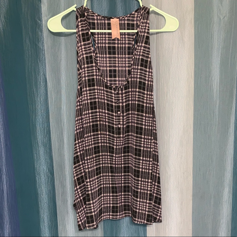 Anthropologie Gemma Plaid Tank size Small